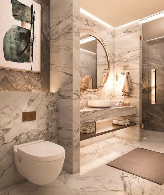 Marble-Clad Serenity for Daily Relaxation
